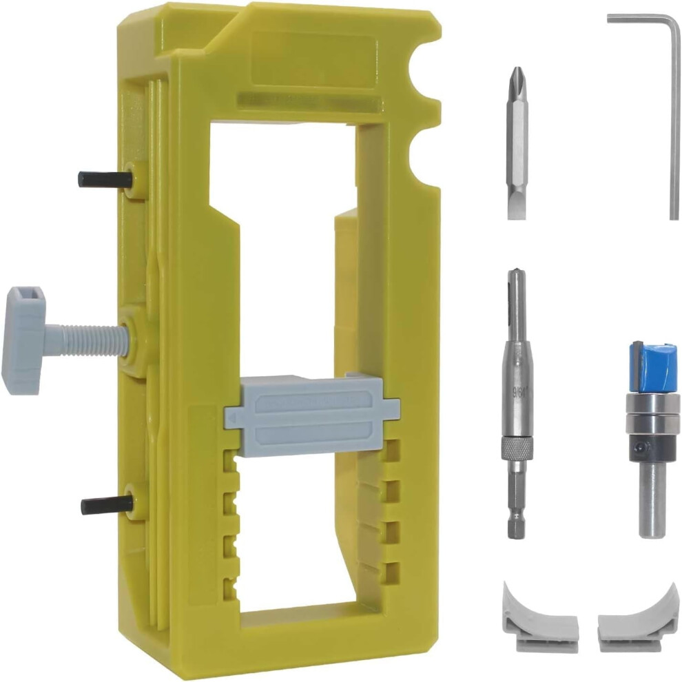 Door Hinge Routing Jig Door Hinge Mortiser Kit Installation Template For Length 3Â To 5Â Radius 1/4Â Or 5/8Â Thickness Types Door Hinge 9132278079240