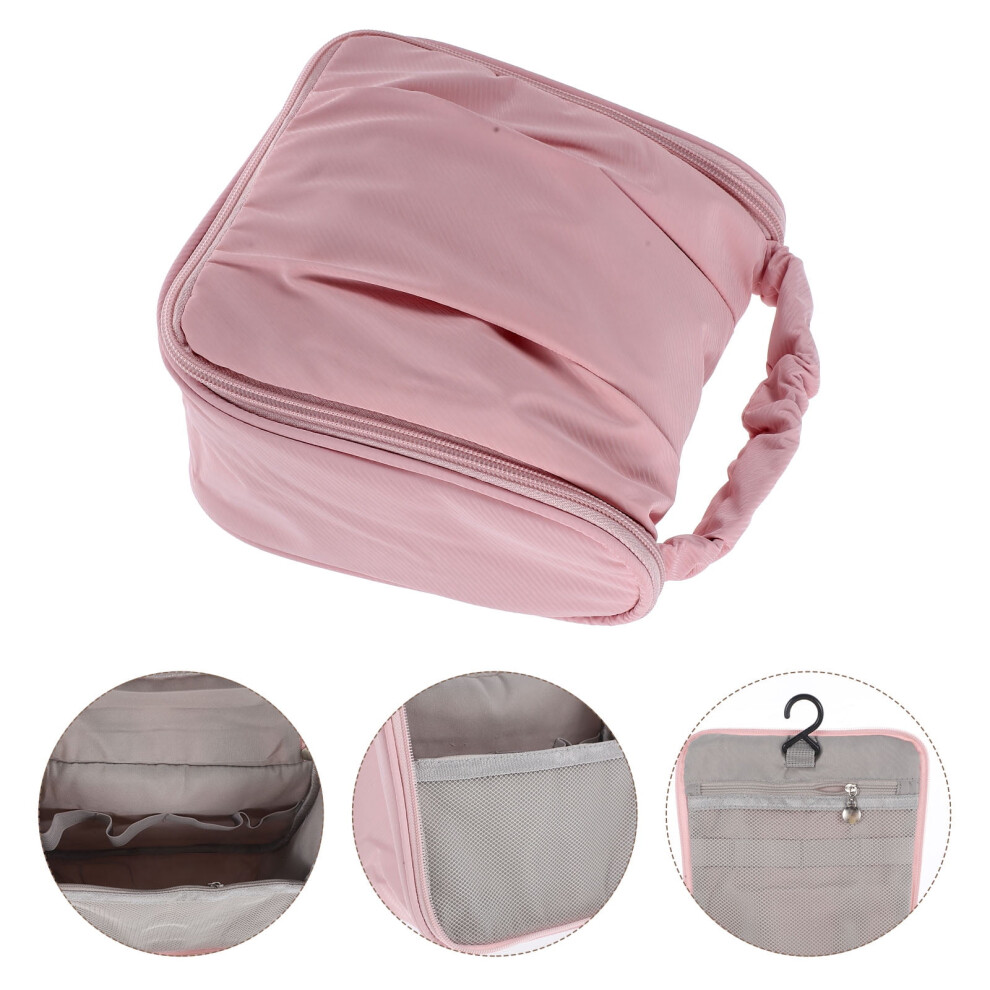 Pink Toiletry Bag Large 1Pcs Polyester For Storing Cosmetics And Personal Care Items