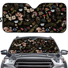 Aesthetic Mushroom Car Sun Shades – Reflective Polyester, Heat & Sun Resistant, Easy Install, Compatible with Most Vehicles