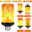 Flame Light Bulb E26 Flickering 4 Modes Upside-Down Effect 3
