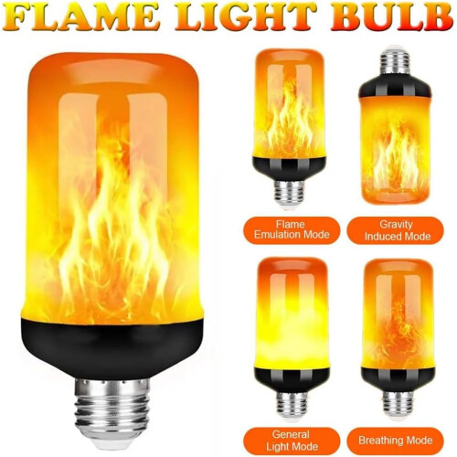Flame Light Bulb E26 Flickering 4 Modes Upside-Down Effect 2
