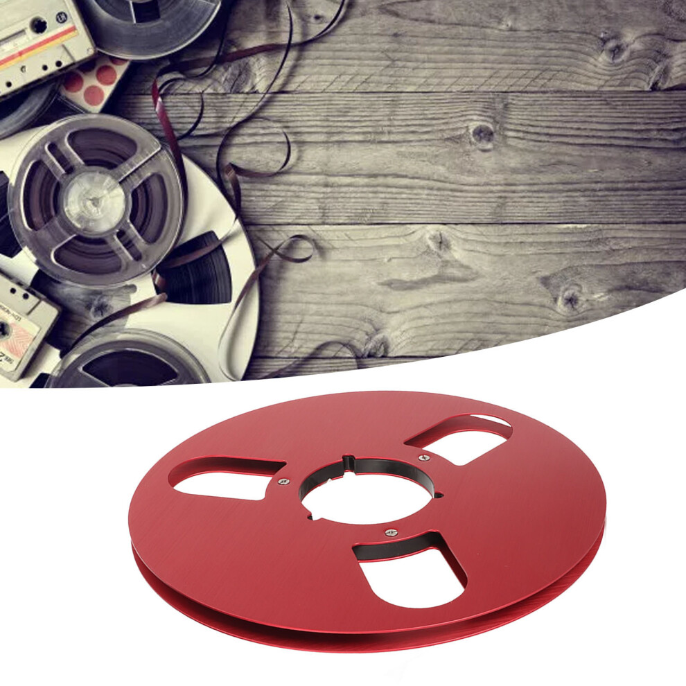 Tape Recorder Takeup Reel Aluminium 10.5 Inch 1/4 With 3 Hole Finish Red 3061387628086