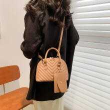 Pruhovaná mušľová kabelkaSúprava 2 kusov - Nastaviteľná crossbody kabelka a taška Hobo pre ženy, ľahká na každodenné použitie na