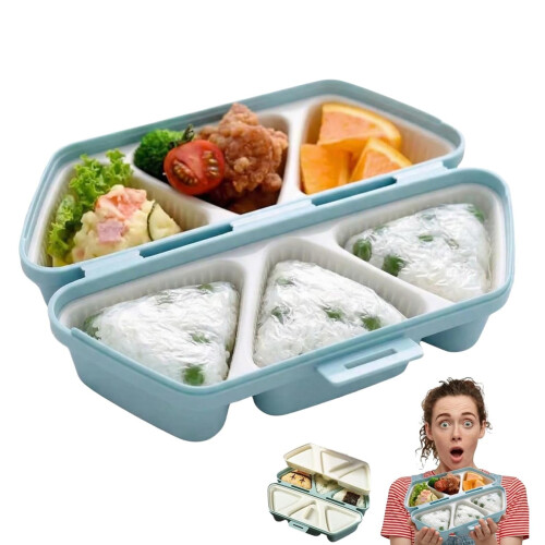 Triangle Onigiri Mold – 6-Cavity Rice Ball Maker, PP