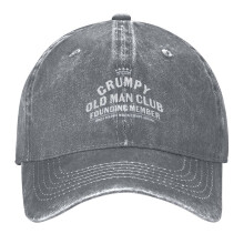 Șapcă de baseball Grumpy's Old Man Hat Print Vintage Wash Dad Hat cu boruri curbate reglabile, fabricată în SUA, șapcă casual pentru sporturi