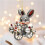 Easter Rabbit Ornament, 2D Acrylic Hanging Decoration (6 1