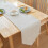 Linen Table Runner Beige 82.7x11.8 in 1