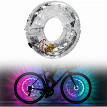 LED svetlo na náboj kolesa bicykla pre nočnú jazdu, svetlo na koleso bicykla pre bezpečnosť, 7 farebných režimov, farebné, B