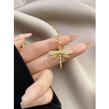 1 Stück Strass-Libellen-Halskette für Damen, Schmuck, Geschenkidee