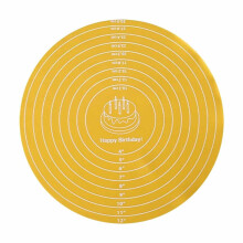 1 tapis de cuisson rond en silicone, dimensions pour plateau tournant 30x30cm, antiadhésif, pour pétrissage et pâtisserie – Compatible avec les