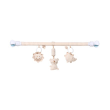 Newborns Sensory Development Toy Washable Organic Cotton Plush Crib Mobile With Soothing Sound Effects