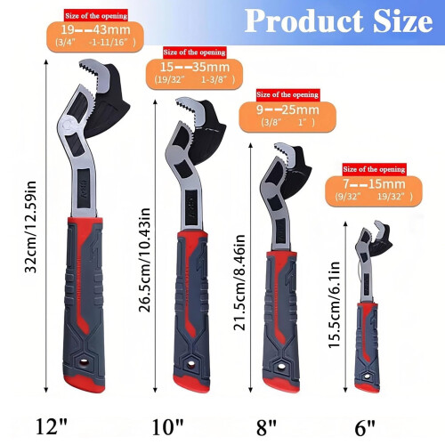 Car Fix Finder Self Adjusting Pipe Heavy Duty Pipe Set 6 2