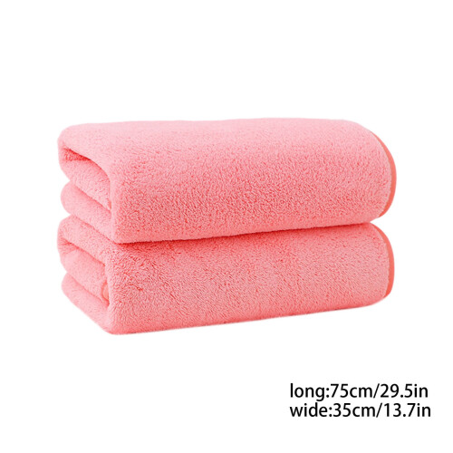 Ensemble de 2 serviettes de bain en velours filé, douces et absorbantes. 2
