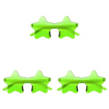 3 Pairs Frameless Star Sunglasses – Transparent Candy Colors, Party Favors, Christmas & Festival Supplies, Compatible with All Faces