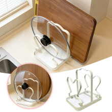 Heart-Shaped Kitchen Lid & Utensil Rack - Multifunctional Organizer with Tray