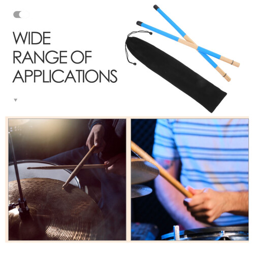 Professional Bamboo Drum Tools Sky-Blue Durable for Various Drums 1