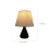 Lampe de chevet en lin blanc avec pied moderne 2