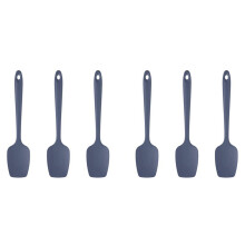 6 Pcs Silicone Spatula Black High Temperature Rubber Spatula Cooking and Baking Kitchen Spatula,6 * silicone spoon,black