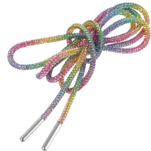 Multi-Color Rhinestone Shoe Laces Decorative Rope for Shoes, Clothing, Accessories, Crafting and Fashion