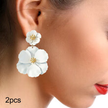 Flower Dangle Earrings Drop Earrings Eardrop Zinc Alloy Bohemian Romantic Dangling Earrings Stud Earrings for Valentine's
