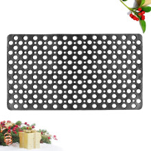 Tapis de toilette, accessoires de salle de bain, noir, TPE, 1 pièce