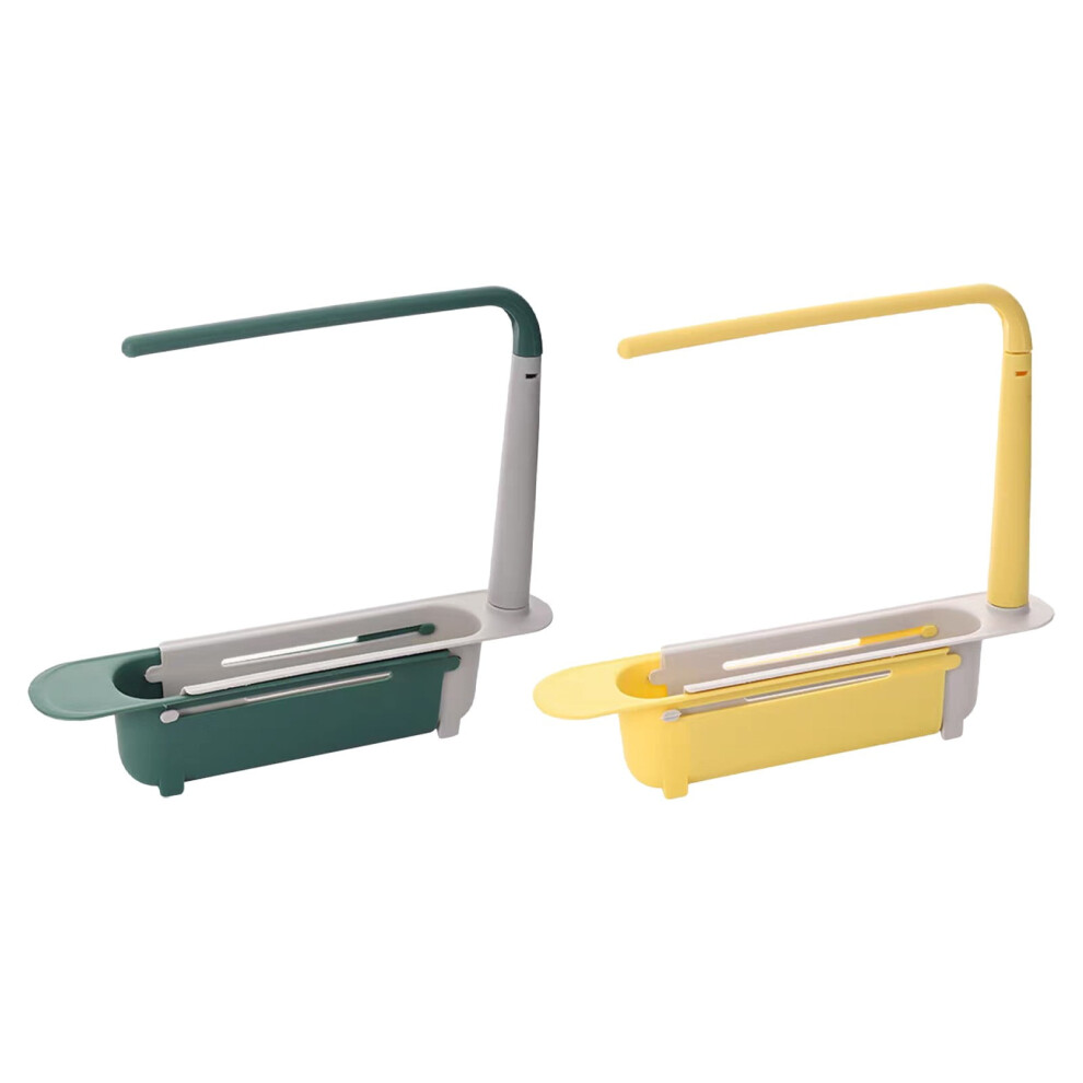 Telescopic Kitchen Over-Sink Organizer With Towel Hanger, Expandable Drain Basket, Colander Rack & Sponge Holder Â Compatible With Standard Sinks 9426043865245