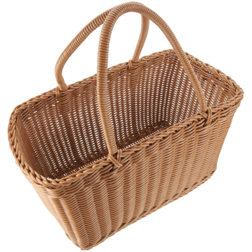 Oval Plastic Picnic Basket For Fruit Photography 1Pack