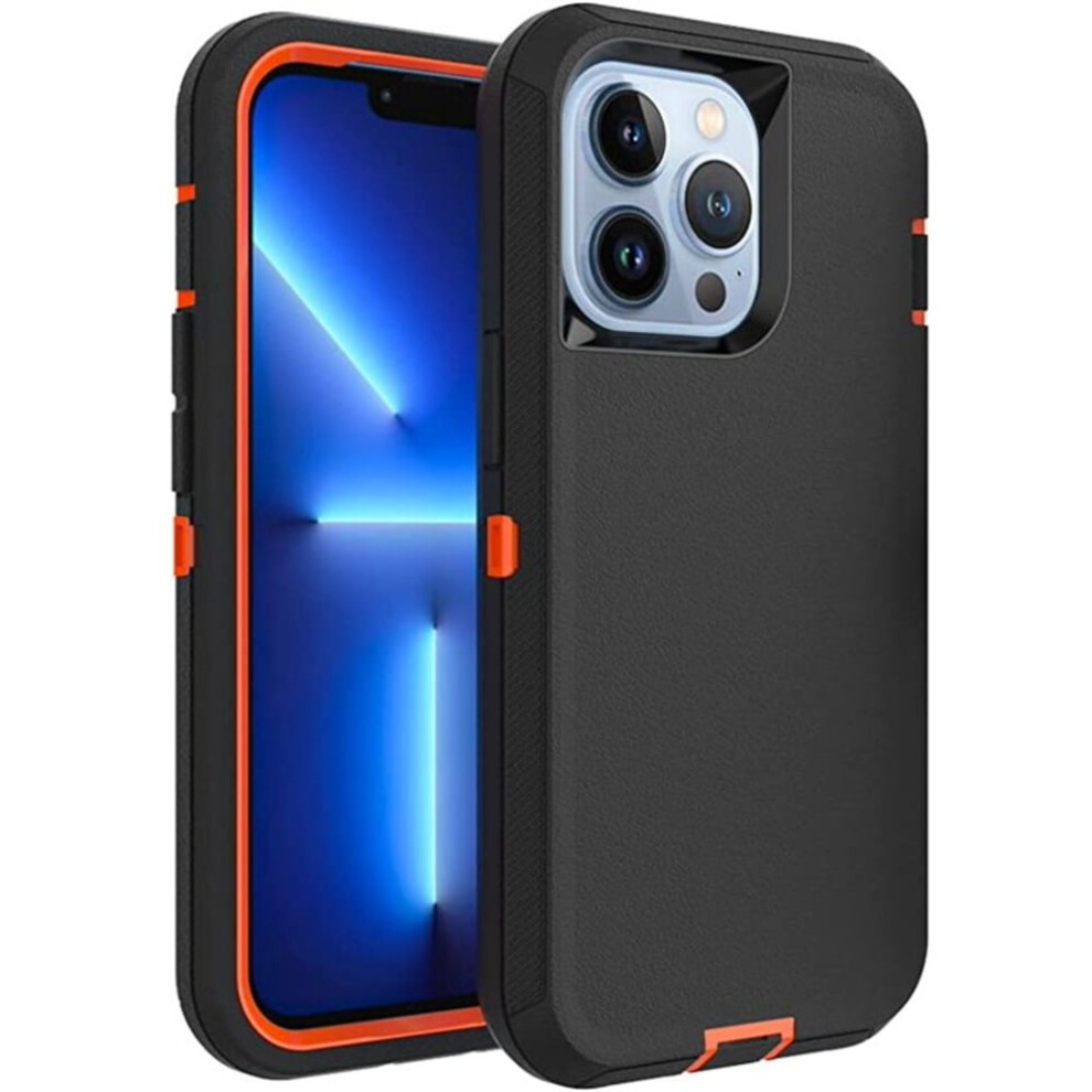 Heavy Duty Case For Compatible With Iphone 12 Pro Max Shockproof Triple Layer Rugged Case, Orange 9426043865870