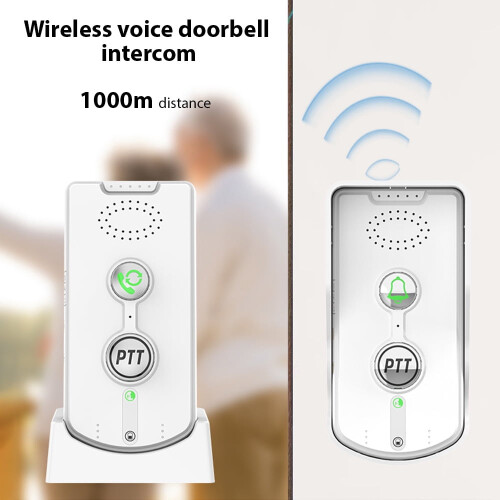 Wireless Rechargeable Doorbell Intercom 1000m Range 1