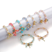 Pure Pearl & Crystal Bracelet for Women – Handmade Vintage Strand Jewelry, Dainty Gift for Brides – Compatible with 2025 Style