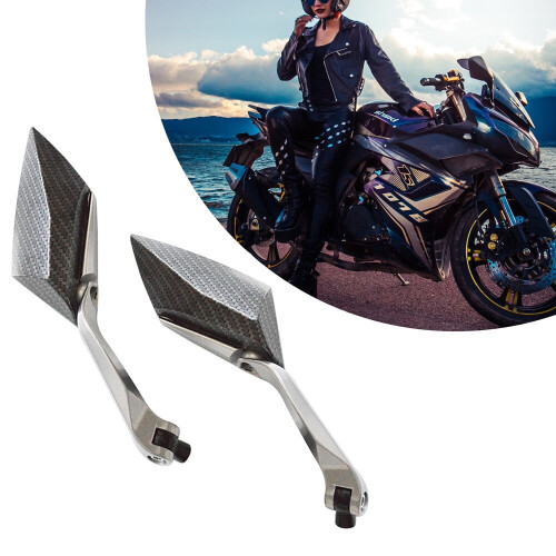 Motorcycle Rearview Mirror 8mm 10mm Red 2