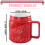 Fondue Pot Set Chocolate Cheese Candy Ceramic Mugs with 3