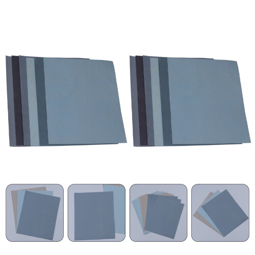 12pcs Practical Polishing Sandpaper Multi-purpose Grinding Sanding Paper Sheets