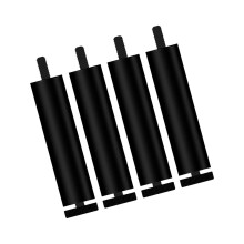 4Pcs Black Adjustable Sofa Feet, 25cm Modern Furniture Legs Compatible with Couches, Shelves, Desks & Nightstands