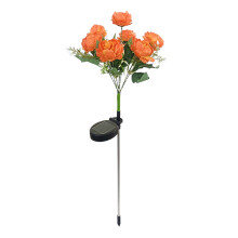 Lampe solaire pivoine de 71 cm (28 pouces) avec 7 LED, étanche, pour la décoration de jardin (allées, terrasses, etc.), éclairage extérieur,