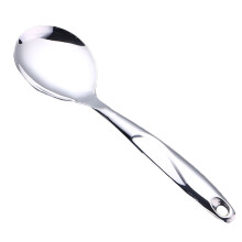 Utensilios de cocina: Cuchara para arroz de acero inoxidable, color plata, 1 unidad.