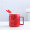 Fondue Pot Set Chocolate Cheese Candy Ceramic Mugs with 7