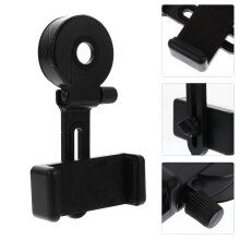 1Pcs Microscope Lens Cellphone Adapter for Smartphone Photography in Black ABS Material