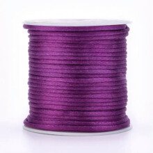 23m/roll Nylon Thread Rattail Satin Cord Chinese Knot Jewelry Craft String 2mm-Mauve