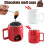 Fondue Pot Set Chocolate Cheese Candy Ceramic Mugs with 8