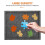 Puzzle Piece Sorter Tray Stackable Felt 6 Pcs 3