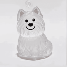 Sleutelhanger met hondenhaarmotief, gepersonaliseerde sleutelhanger met huisdierherinnering, transparante acryl behuizing, Corgi Pomeranian Bulldog