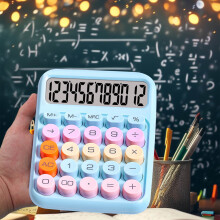 LCD Desktop Calculator with Large Display, Solar Power and Ergonomic Keys for Office Accounting, Financial Calculations and Business Use