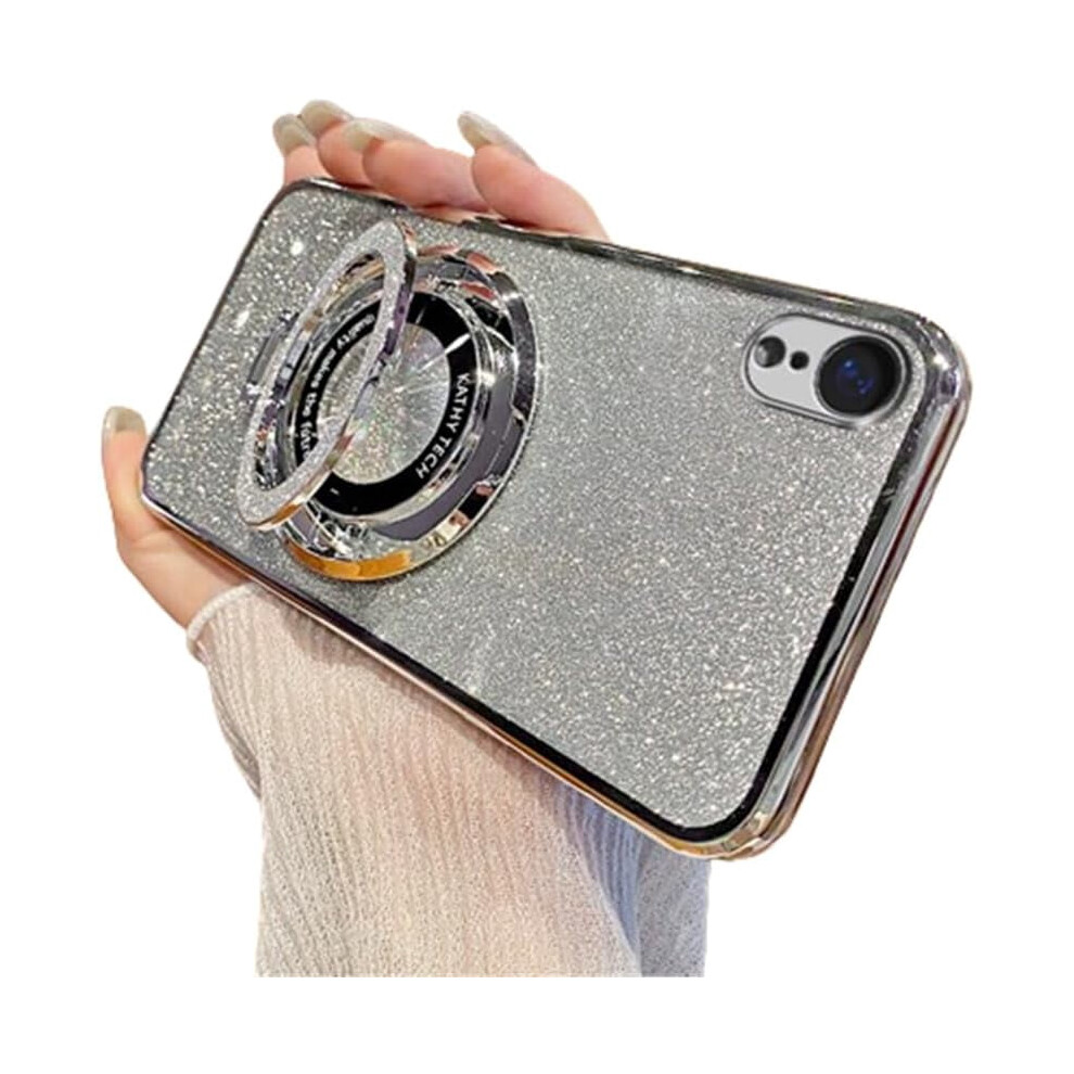 Magnetic Glitter Phone Case For Iphone Xr Â Slim, Shiny, Shockproof, Magsafe Compatible, With Stand 9180333274901