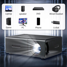 Mini HD Projector for Home & Outdoors | Compatible with Smartphone, USB, AV, SD, Remote | LCD, 3D Ready