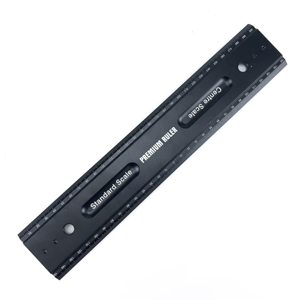 Aluminum Alloy Marking Ruler Woodworking Scriber Square Multi-Function Measuring Ruler 9097180869306