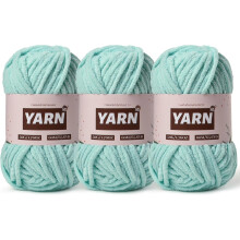 Plush Chenille Chunky Crochet Yarn - Baby Yarn for Crocheting Soft - Velvet Yarns Knitting for Blankets Crafts - Fluffy Amigurumi Yarns 50g / 65.6yd