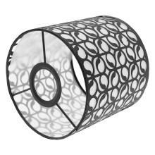 Abat-jour tambour en métal noir pour chambre ou salle à manger (1 pièce)