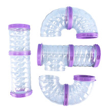 Hamster Cage DIY Tube Maze With Connecting Plate And Sealing Cap Small Tunnel