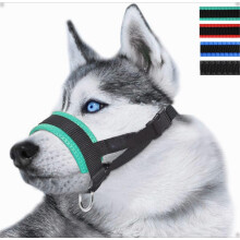 Nylon Dog Muzzle for Small,Medium,Large Dogs Prevent from Biting,Barking and Chewing,Adjustable Loop